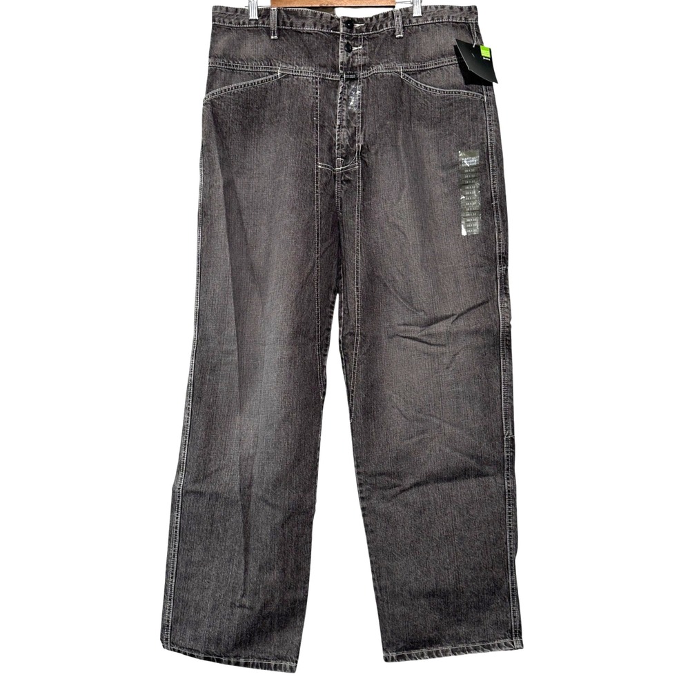 Marithe Francois Girbaud‎ Y2K Brand X Men's Straight Leg Faded Black NWT 38x32